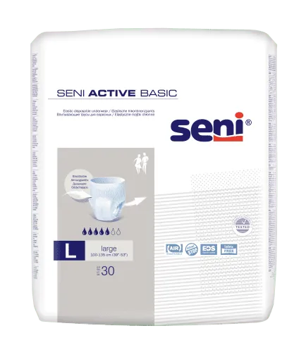 Inkontinenzslip Seni Active Basic Large Taillenumfang 100 bis 135 cm (1 Karton: 3 x 30 Stück)