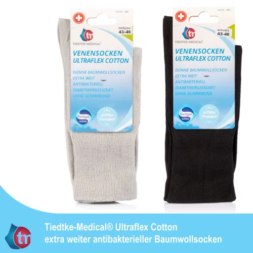 Baumwollsocken Ultraflex Cotton extra weit