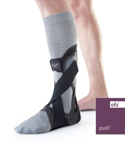 Push Ortho Fußheberorthese AFO schwarz-aubergine