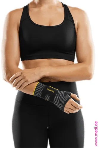 Handgelenkorthese Manumed active E+motion 3.0 schwarz-gelb
