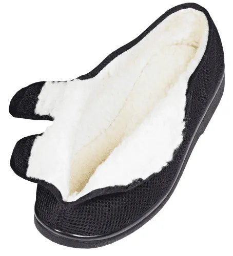 Reha Schuh GentleWalk Lo, Fell-Futter,schwarz