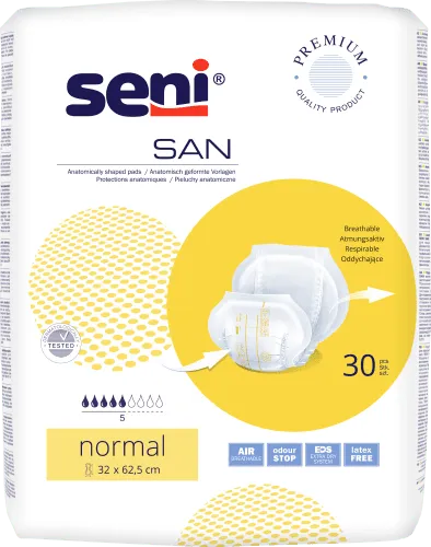 Inkontinenzvorlagen Seni San Normal (1 Karton: 4 x 30 Stück)