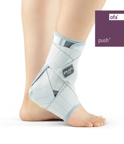 Knöchelbandage Push med grau-aubergine