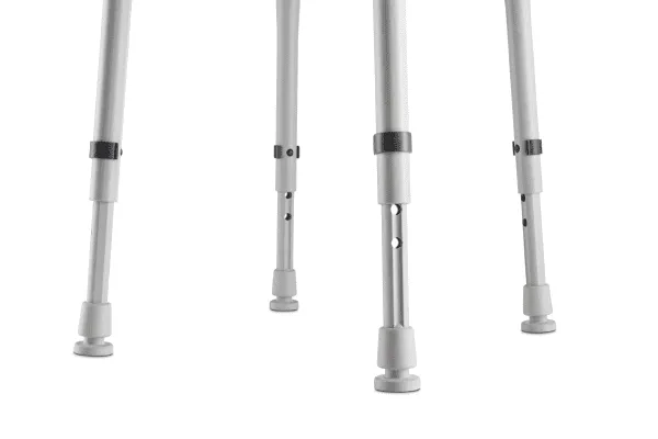 Duschhocker AQUATEC DOT mit 2 Auschnitten SH 40-55cm, grau