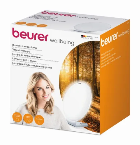 Lichttherapiegerät TL 50, Tageslichtlampe, LED, ca. 10000 Lux, Durchmesser Beleuchtungsfläche 25 cm