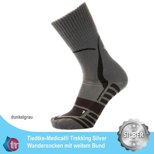 Socken TREKKING SILVER DEODORANT, dunkelgrau