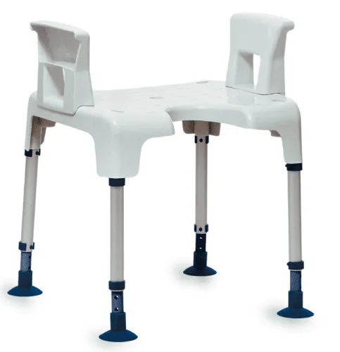 Duschhocker AQUATEC PICO mit Hygieneausschnitt weiß