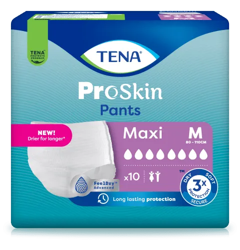 Einweghose TENA Pants PROskin Maxi M, Hüfte 80-110 cm (1 Karton: 4 x 10 Stück)