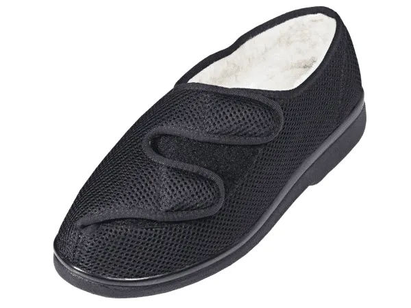 Reha Schuh GentleWalk Lo, Fell-Futter,schwarz